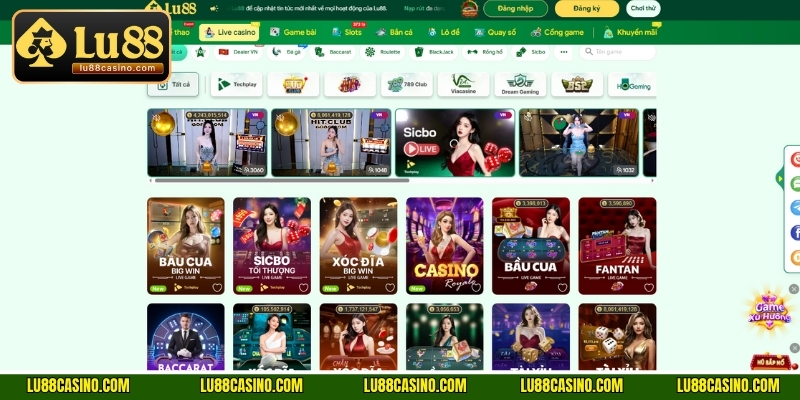 Trài nghiệm game đỉnh với các dịch vụ hàng đầu tại nhà cái LU88